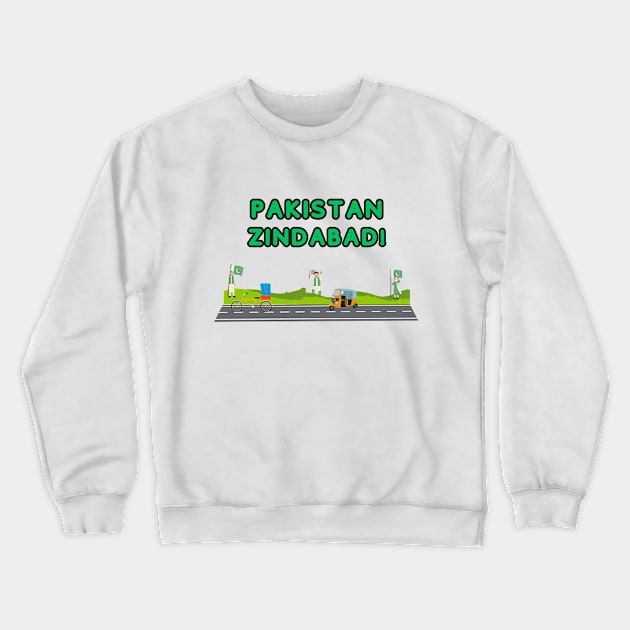 Pakistan Zindabad Crewneck Sweatshirt by Quotigner